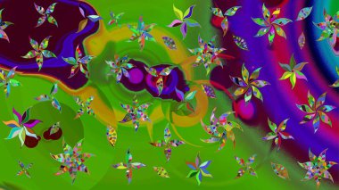 Süslü kumaş deseni. Raster deseni. Çiçekli çiçek deseni, suluboya..