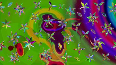 Şatafatlı bahar bahçesi dokusu. Çiçek deseni. Raster illüstrasyonu. Çiçek çizimi arkaplanı.