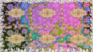 Kusursuz altın desen. Altın elementlerle nötr renklerde altın desen. Raster doğulu süsü.