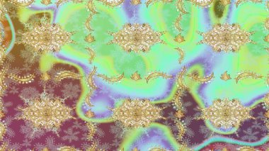 Klasik raster sarısı, kusursuz desen. Çiçek süsü kumaş deseni, cam, çiçek desenli altın elementli, nötr renklerde metal..