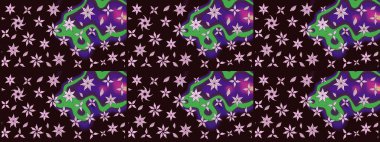 Raster Hip kumaş deseni. Eskiz Vintage Çiçek Deseni.