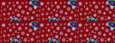 El çizimi. Raster illüstrasyonu. Çiçekli, yapraklı, çiçek desenli çizim..