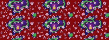 Raster çiçekli arka plan. Güzel kumaş deseni. Düz Çiçek Elementleri Tasarımı. Renkli Yaz Temalı eskiz kalıbı. Güzel eskiz şekli. Yazdır.