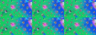 Çiçekli, yapraklı, çiçek desenli eskiz. El çizimi. Raster illüstrasyonu.