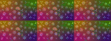 Çiçekler suluboya eskiz deseni. Raster Stili kumaş deseni.