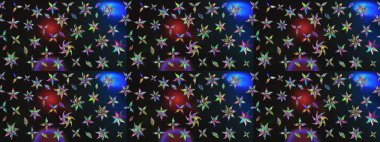 Küçük çiçekteki sevimli çiçek deseni. Güzel kumaş deseni. Güzel karalamalı çiçek desenli çizim. Raster illüstrasyonu.