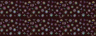 Raster illüstrasyonu. Kahverengi renkli çiçekler. Çizim çiçek deseni duvar kağıdı için kullanılabilir.