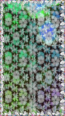 Yumuşak, bahar çiçekli arka plan. Çiçekli karalama şeklinde Raster çiçek deseni. Gri renkli çiçekler.