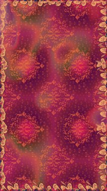 Raster illüstrasyonu. Renkli Bahar Temalı Kusursuz Arkaplan. Çiçekli, suluboya desenli kusursuz çiçek deseni. Kırmızı renkte çiçekler. Düz Çiçek Elementleri Tasarımı.