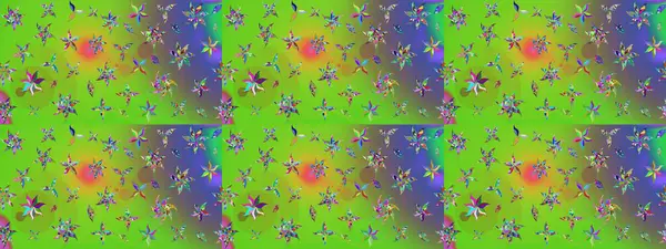 Renkli Bahar Teması eskiz kalıbı. Yeşil renkli çiçekler. Çiçek desenli eskiz. Düz Çiçek Elementleri Tasarım Raster illüstrasyonu.