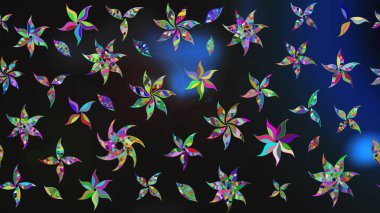 Tony 'nin kumaş kalıbını çiz. Küçük çiçekteki sevimli çiçek deseni. Raster illüstrasyonu. Modaya uygun kumaş deseni.