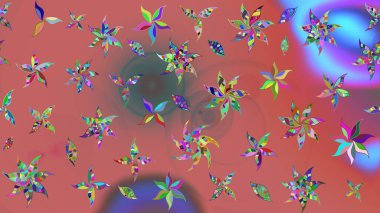 Tomurcukları çiçek olan sevimli bir çiçek deseni. Eski usul. Raster. Kumaş, tekstil, duvar kağıdı baskısı için. Raster illüstrasyonu. Taslak arkaplan.