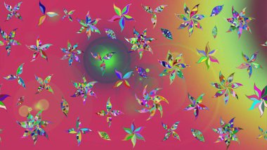 Küçük çiçekli basit bir çiçek çizimi. Pembe renkte şirin çiçekler. Moda baskısı, albüm, ambalaj kağıdı ve duvar kağıdı için zarif dekoratif süslemeler. Raster illüstrasyonu.