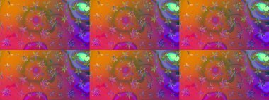 Küçük çiçekte güzel bir desen. Kahverengi çiçekli bahar çiçekleri. Küçük renkli çiçekler. Moda baskıları için zarif bir şablon. Motley illüstrasyonu.