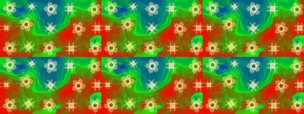 Kışın sembolü, mutlu noeller, mutlu yeni yıl kutlaması Raster illüstrasyonu. Soyut duvar kâğıdı, ambalaj dekorasyonu. Yeşil, kahverengi ve mavi renklerin çizimi. Kar tanesi kadar basit..