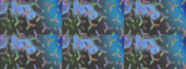 Kar Tanesi Simgesi. Kar Tanesi Raster illüstrasyonu. Mavi, gri ve yeşil renklerde izole edilmiş. Kış kar taneleri.