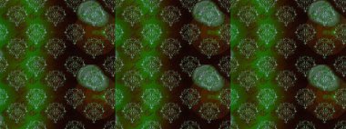 Yeşil, kahverengi ve siyah çiçekli kusursuz desen suluboya çiçek deseni, güzel çiçek, duvar kağıdı, kart veya kumaş için fayanslı. Raster - stok.