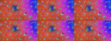 Raster illüstrasyonundaki çiçek desenli çizim. Pembe renkte çiçekler.