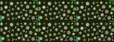 Çiçekli karalama şeklinde Raster çiçek deseni. Nazik, narin çiçek arkaplanı. Gri renkli çiçekler.