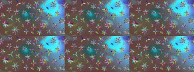 Çiçek deseni. Raster illüstrasyonu. Şatafatlı bahar bahçesi dokusu. Çiçek çizimi arkaplanı.