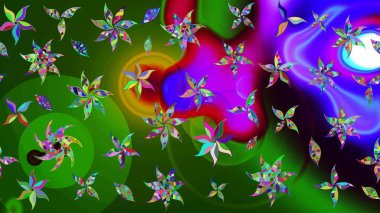 Raster. Güzel suluboya çiçekler, parlak resim ilham verici çiçek desenli eskiz arka plan.