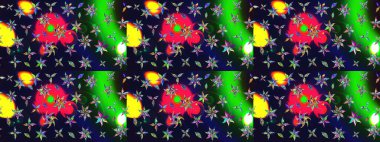 Küçük çiçekte güzel bir çiçek deseni var. Raster deseni. Çiçekli çiçek deseni, suluboya..