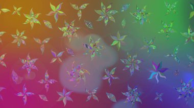 Kahverengi renkli çiçekler. Çiçek desenli eskiz, darbeler, sıçramalar, yaz çiçekleri. Raster illüstrasyonu.