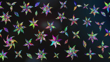 Raster deseni. Çiçekli çiçek deseni, suluboya. Süslü kumaş deseni.