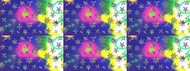 Elle çizilmiş sonbahar çiçeği deseni. Doodle tarzı. Tekstil ve kapak tasarımı için mükemmel. Renkli mavi çizim kalıbı. Mavi renkte çiçekler.