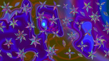 Tekstil tasarımı için menekşe renkli geleneksel halk çiçekleri buketi. Üzerinde gelincikler ve vadi zambakları olan renkli çiçek desenli nakış..