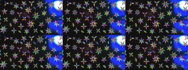 Gri renkli gri papatya deseni. Raster illüstrasyonu. Gri renklerde.