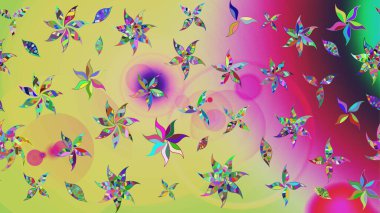 Raster illüstrasyonu. Renkli Bahar Teması eskiz kalıbı. Tarafsız renklerde zarif çiçek buketi suluboya. Düz Çiçek Elementleri Tasarımı.