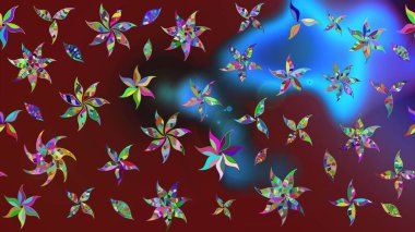 Çiçekleri, deniz kabukları, mandalaları ve suluboya efektleriyle donanma geçmişi. Eskiz modeli etnik tasarım. Yatak çarşafları, ceket, paket tasarımı, kumaş ve moda kavramları için tekstil baskısı.