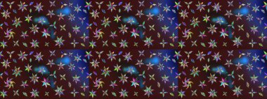 Sınır Kızılderili çiçekli paisley patten. Taslak süsleme izi. Etnik Mandala havlusu. Raster Henna tarzı. Tebrik kartı arkaplanı, boyama kitabı, arkaplan, tekstil için kullanılabilir.