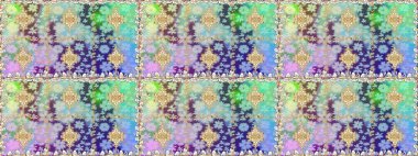 Raster geleneksel altın pürüzsüz deseni nötr renklerde. Barok tarzında kusursuz bir doğulu süsü..