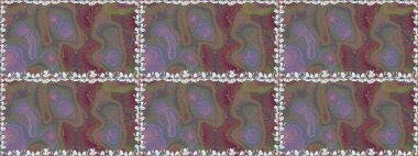 Kahverengi renkli çiçekler. Elle boyanmış suluboya, kusursuz çiçekler ve bitkiler..