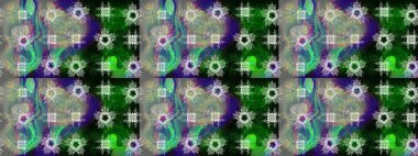 Yeşil, nötr ve gri renklerde altın element. Süslü raster dekorasyonu. Lüks, kraliyet ve Viktorya dönemi konsepti. Yeşil, nötr ve gri üzerine altın rengi klasik barok çiçek deseni..