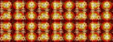 Kar taneleri deseni. Kar taneleri arka planda. Renkli arka planda izole edilmiş kar tanelerinin düz tasarımı. Kar tanesi süsleme deseni. Raster illüstrasyonu.