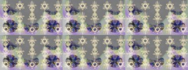 Çiçekli eskiz arkaplanı. Çocuk stili. Renkli Bahar Teması eskiz kalıbı. Düz Çiçek Elementleri Tasarımı.