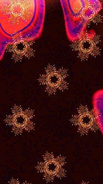 Kar Tanesi Raster illüstrasyonu. Siyah, kahverengi ve kırmızı renklerde izole edilmiş. Kış kar tanesi. Kar Tanesi Simgesi.