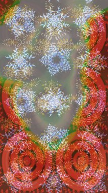 Gri, kahverengi ve nötr renklerde kristal kar tanesi. Raster illüstrasyonu.