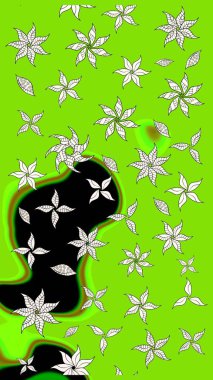 El çizimi Raster çizimi. Karalama elementleri. Çizim çiçek deseni duvar kağıdı, web sitesi arkaplanı, paket kağıdı, davetiye, broşür, pankart veya web sitesi için kullanılabilir.