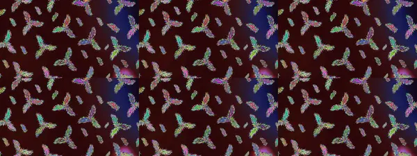 Raster illüstrasyonu. Raster Noel soyut renkli arka plan ve tatlı kar tanesi. Kar taneleriyle kahverengi, mavi ve yeşil renkler.