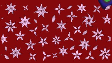 Kırmızı renkte çiçekler. Küçük çiçekteki sevimli çiçek deseni. Raster illüstrasyonu.