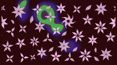 Elle boyanmış suluboya resim çizimleri, çiçekler ve bitkiler. Kahverengi renkte çiçekler.