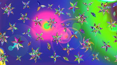 Raster deseni. Süslü kumaş deseni. Çiçekli çiçek deseni, suluboya..