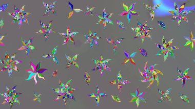 Tekrar eden çiçek arkaplanı, zarif gri çiçek duvar kağıdı. Gri renkler üzerine çiçek desenli çizimler, el yapımı papatyalar, papatyalar..