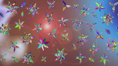 Moda baskıları için zarif bir şablon. Çiçekli bahar çiçekleri. Küçük renkli çiçekler. Küçük çiçekte güzel bir desen. Motley illüstrasyonu.