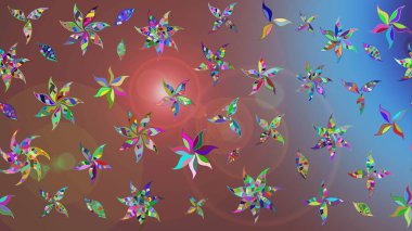 Çiçekler suluboya eskiz deseni. Raster Stili kumaş deseni.