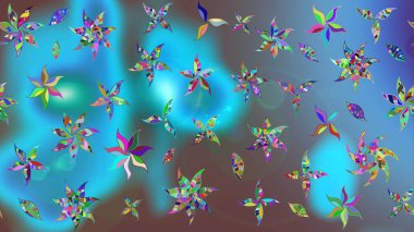 Klasik taslak çizimi. Çiçek mavisi eskiz deseni. Raster çiçek izi. Raster Yumuşak kumaş deseni.